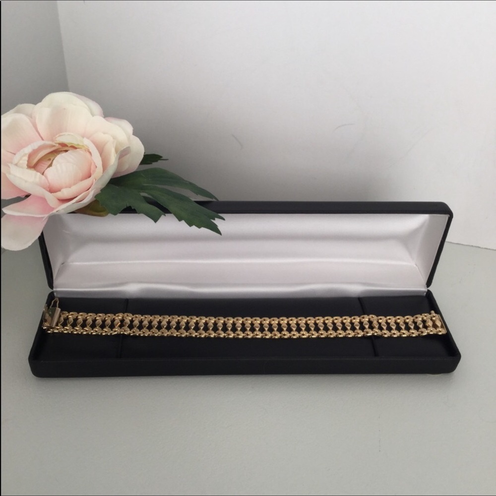 14k GOLD BRACELET 8” LONG